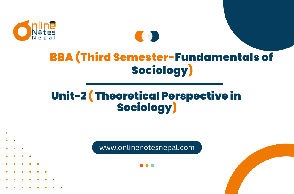 Theoretical perspective in sociology